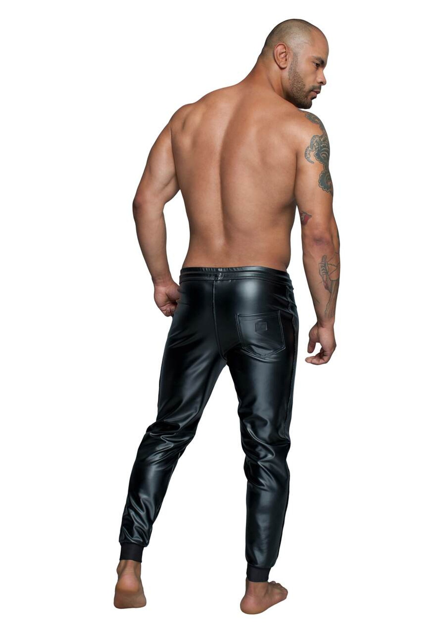 Modische Wetlook-Treggings für Herren von Miss Behaved