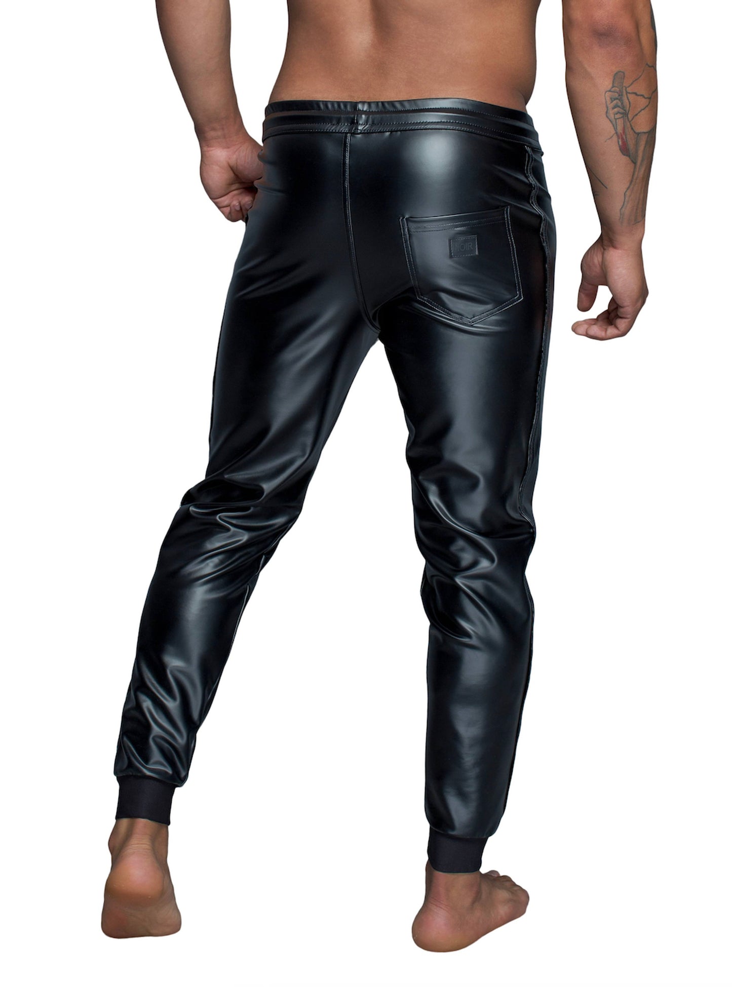 Modische Wetlook-Treggings für Herren von Miss Behaved