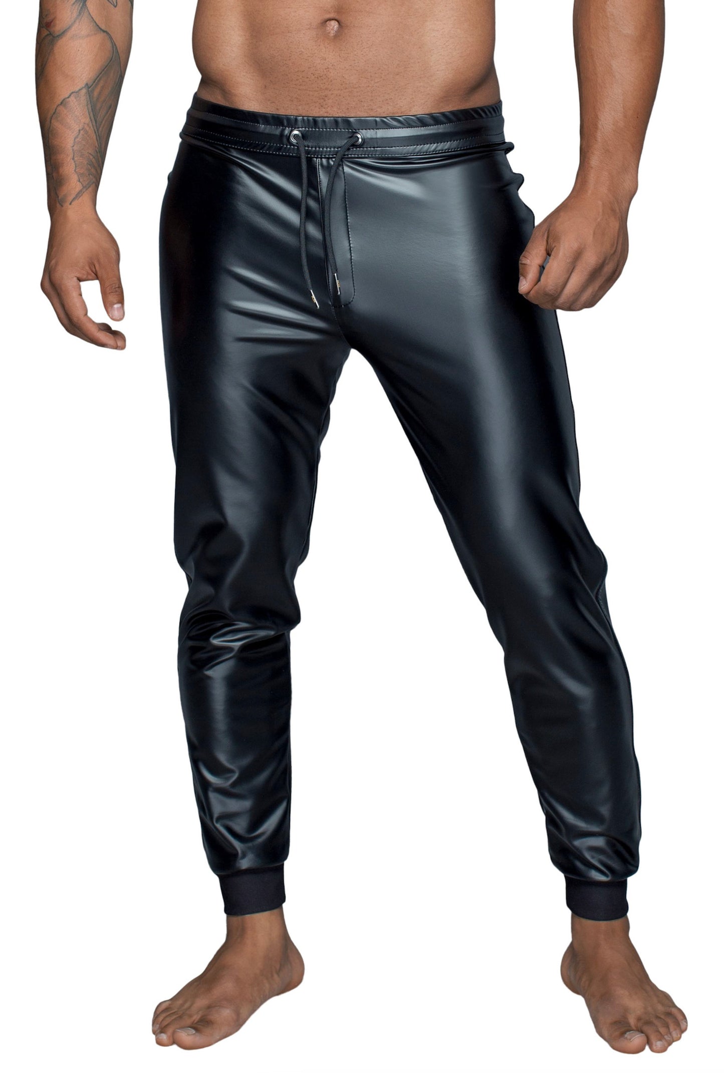 Modische Wetlook-Treggings für Herren von Miss Behaved