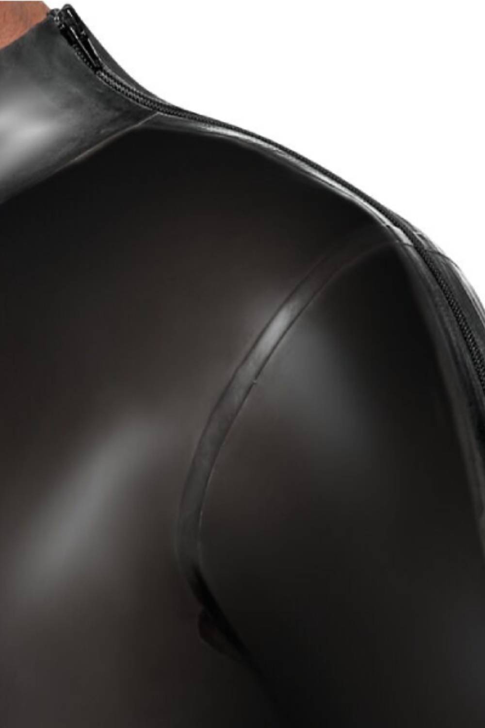 Heren Latex Jumpsuit met Hoge Hals