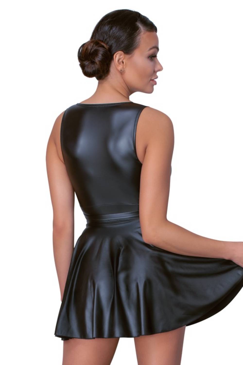 Mattes Wetlook-Ausgestelltes Kleid