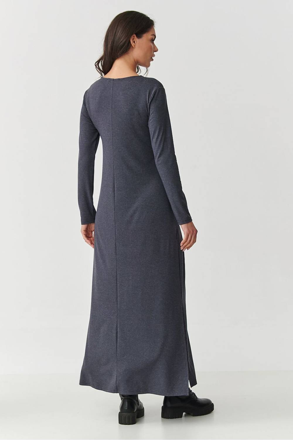 Anthrazitfarbenes Maxikleid
