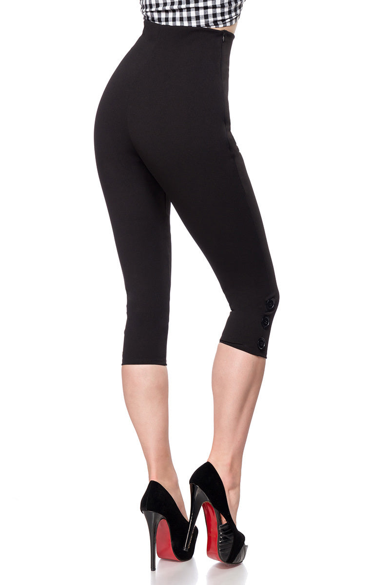 Retro 50s Capri leggings black