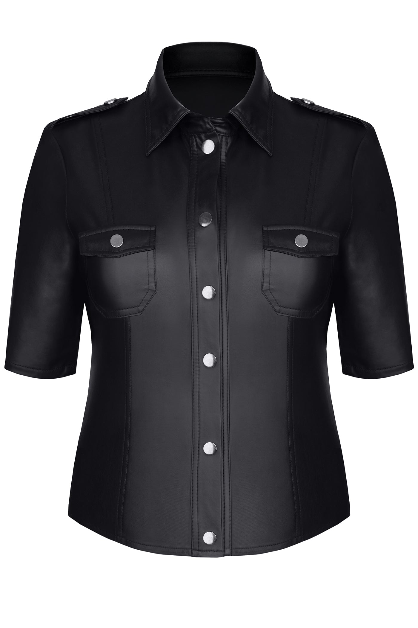 Kurzarm-Oberteil im Military-Stil