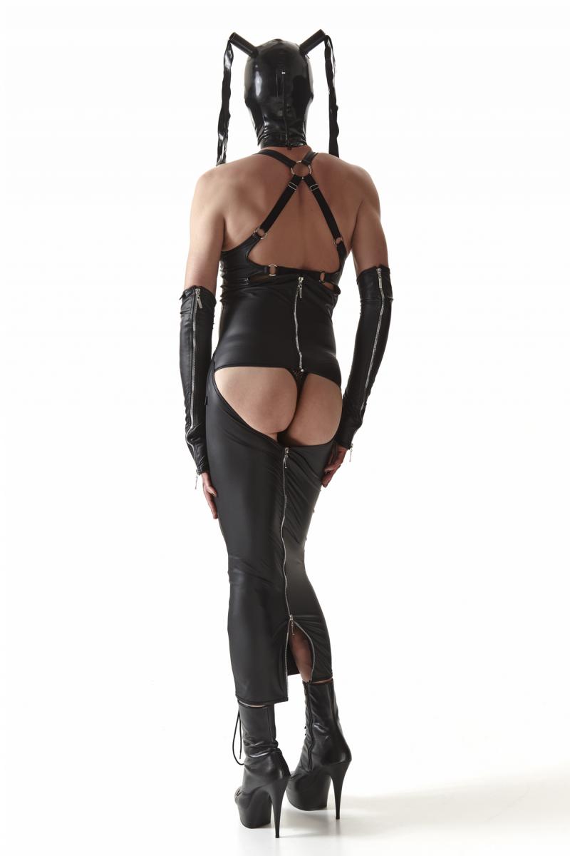 RFP Crossdresser Maxi-Etuikleid aus Ökoleder