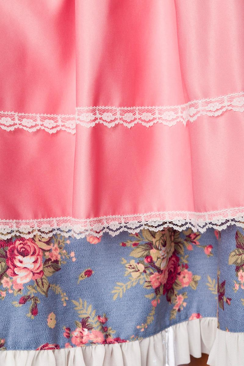 Sexy underbust Dirndl dress blue-pink