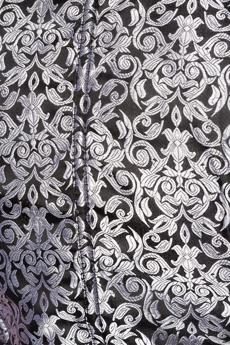 Sexy underbust Dirndl dress white-silver-black