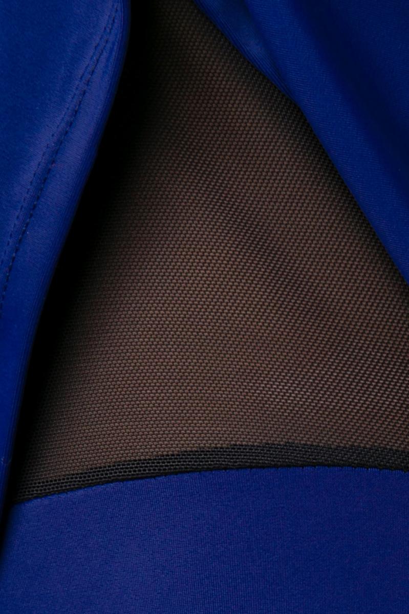 Retro halter swimsuit dress blue