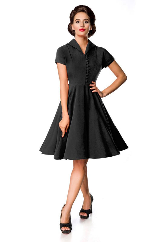 40er-Jahre-Swingkleid in Schwarz