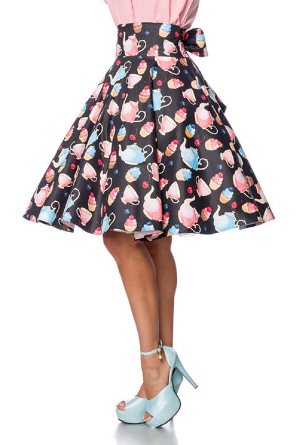 50er Jahre High Waist Swingrock Teetasse