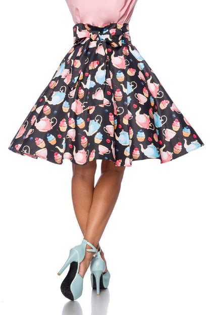 50er Jahre High Waist Swingrock Teetasse
