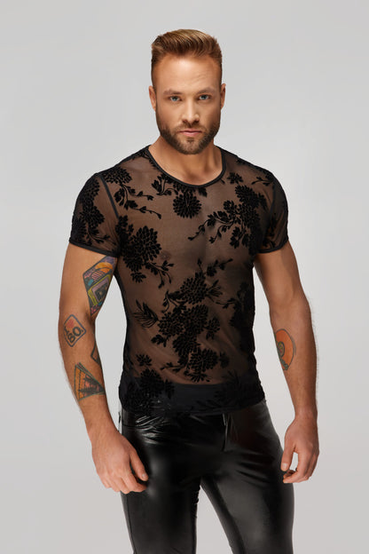 Alpha Herren Flockdruckhemd