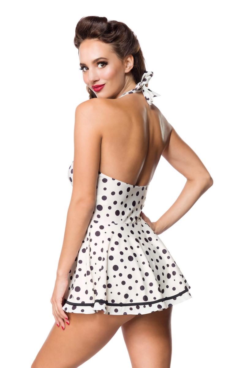 Halterneck vintage swimsuit in polka dot