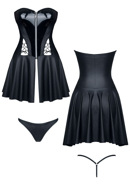 Kinky strapless flared dress