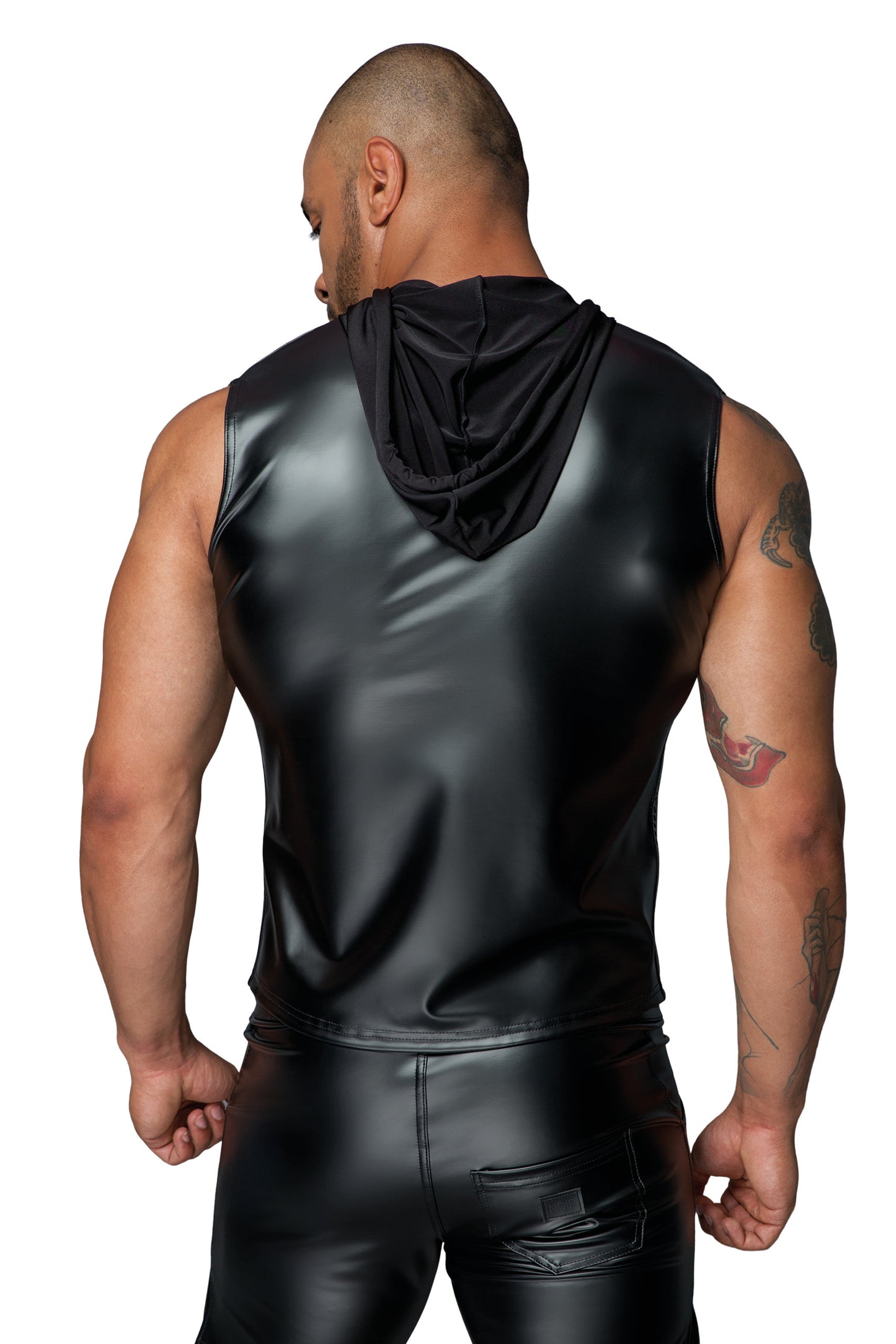 Coole Wetlook-Weste für Herren von Miss Behaved