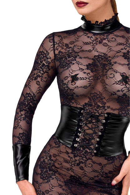 Noirelle – Midikleid mit Spitzenkorsett