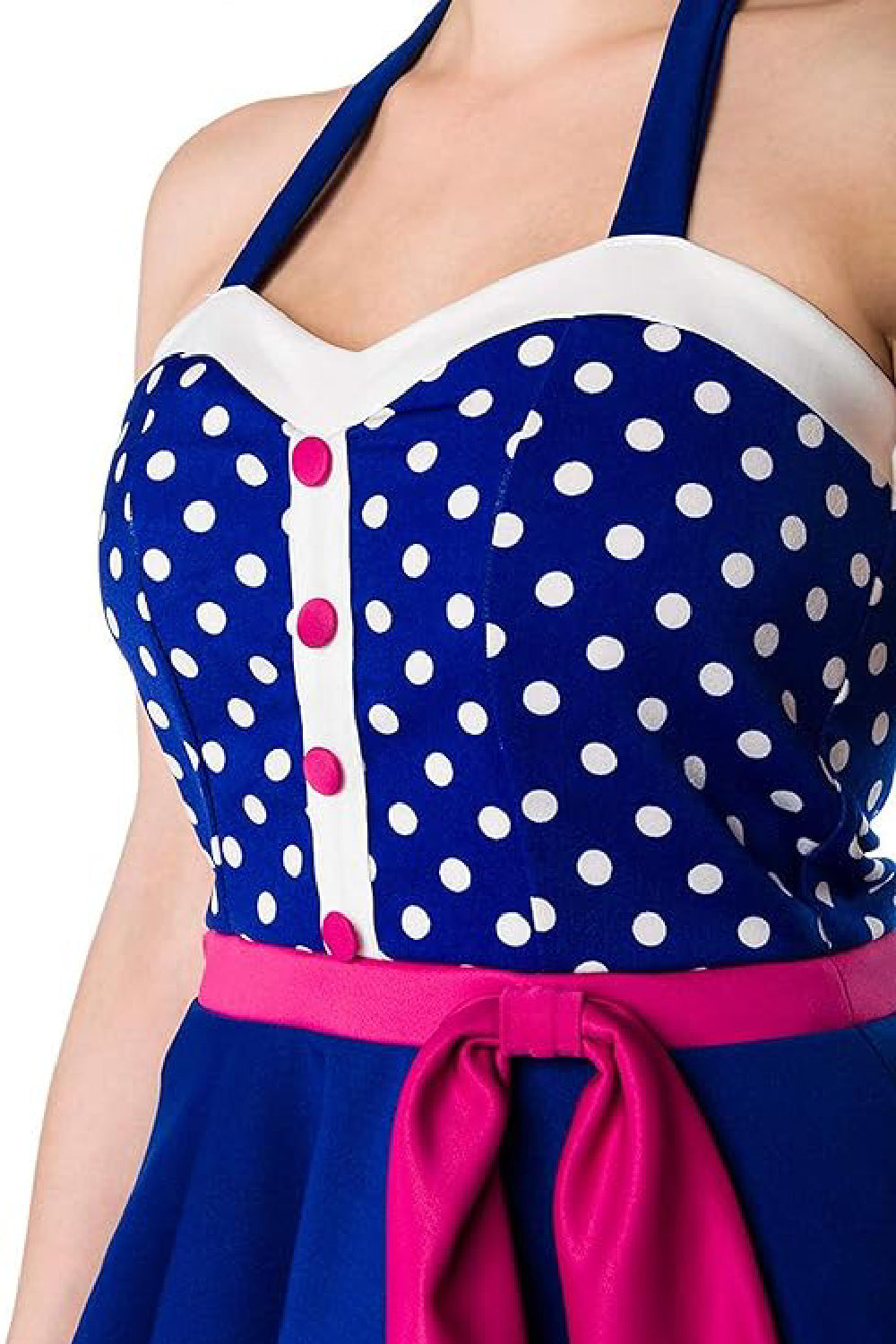 Retro dress in navy style blue