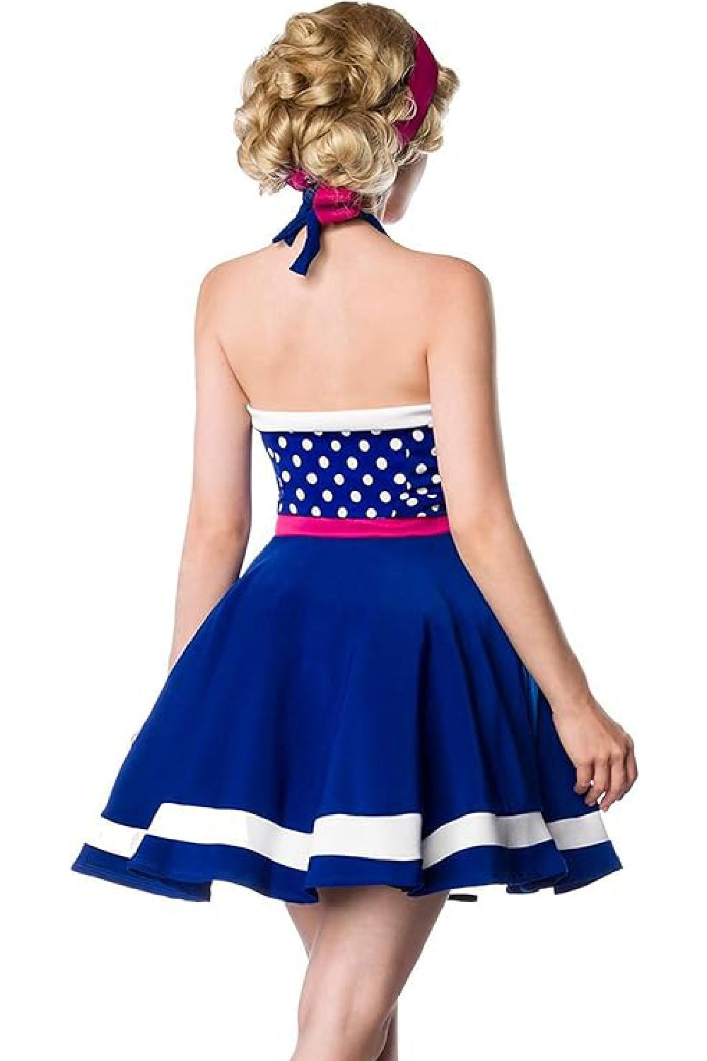 Retro dress in navy style blue