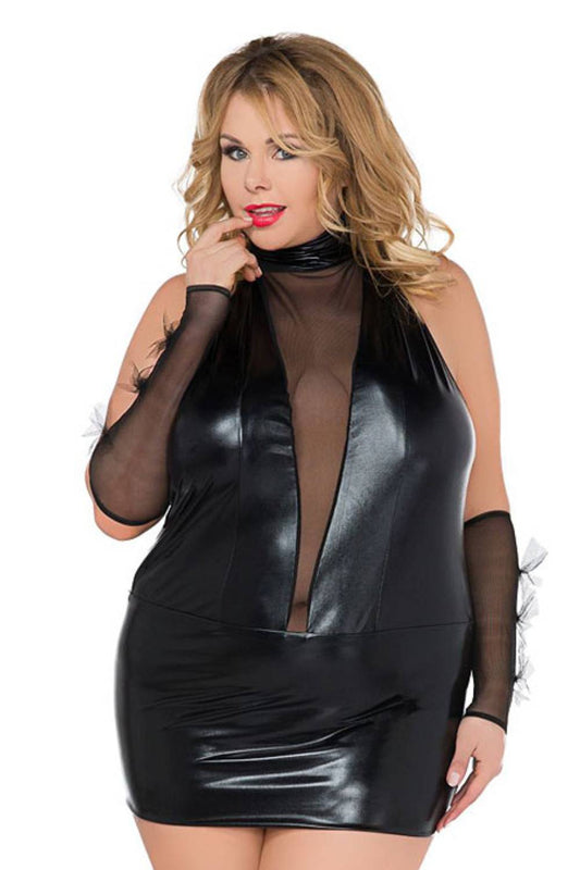 Wetlook-Hemdchenset für Damen in Übergröße
