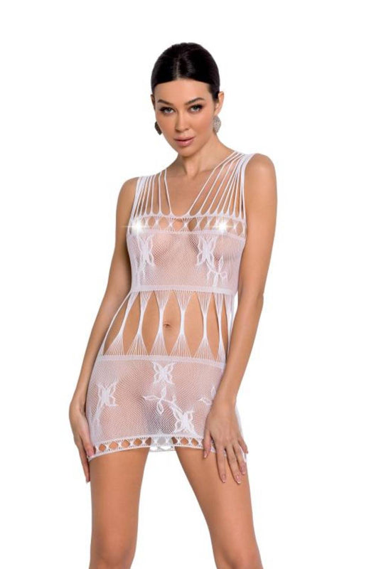 Sinnliches Netzkleid weiß