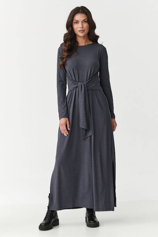 Anthrazitfarbenes Maxikleid