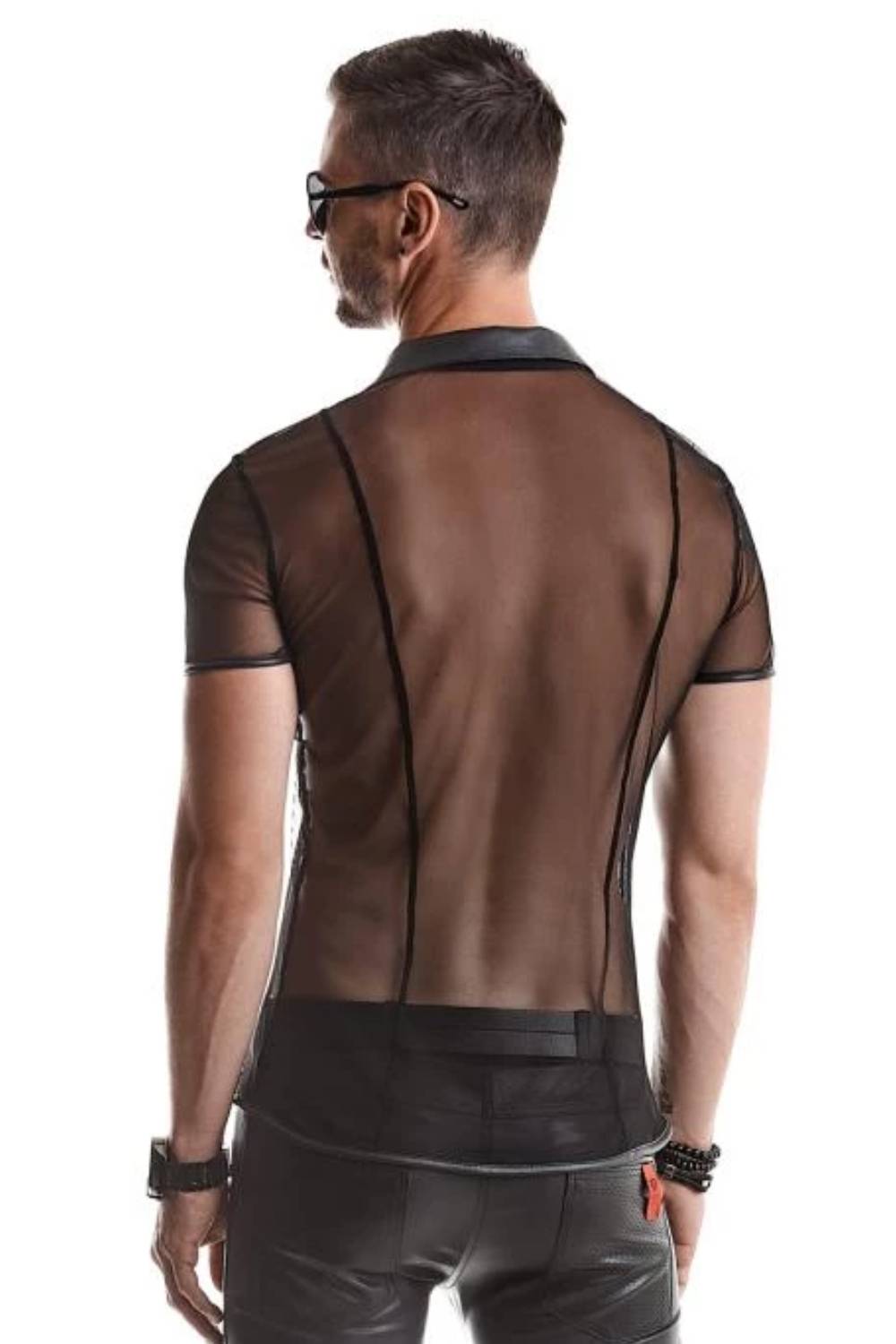 Transparentes Poloshirt für Herren