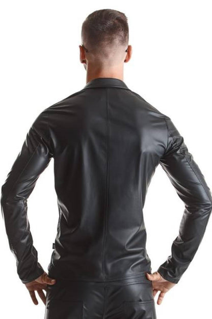 Men's mesh and wetlook jacket