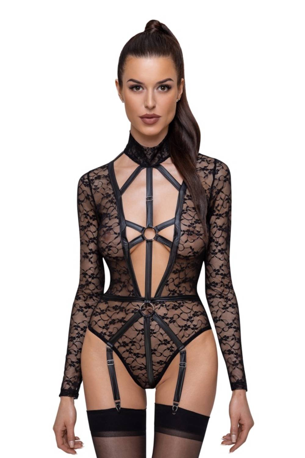 Lange mouwen harnas bodysuit