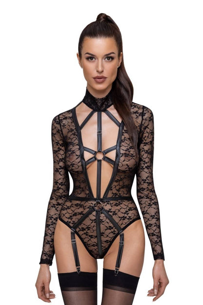 Lange mouwen harnas bodysuit