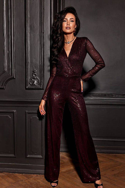 Bordeauxfarbener Serene-Jumpsuit