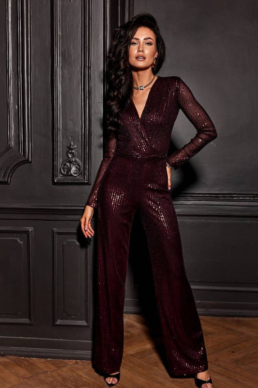 Bordeauxfarbener Serene-Jumpsuit
