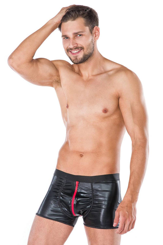 Erotische Wetlook-Boxershorts für Herren
