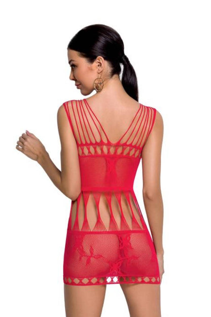 Sinnliches Netzkleid rot