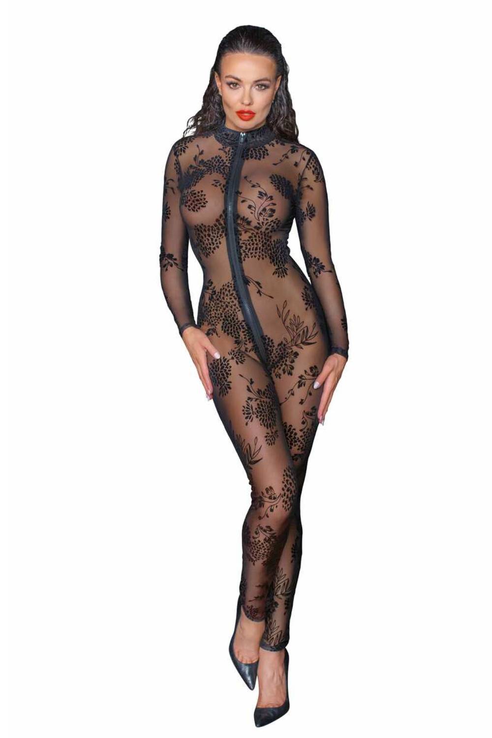 Fucking Fabulous Gaze-Jumpsuit mit Flockdruck
