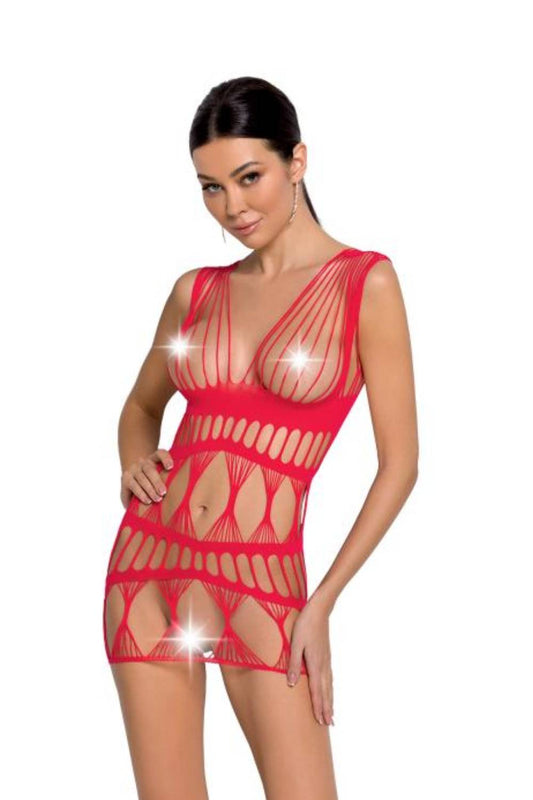 Erotisches Netzkleid rot