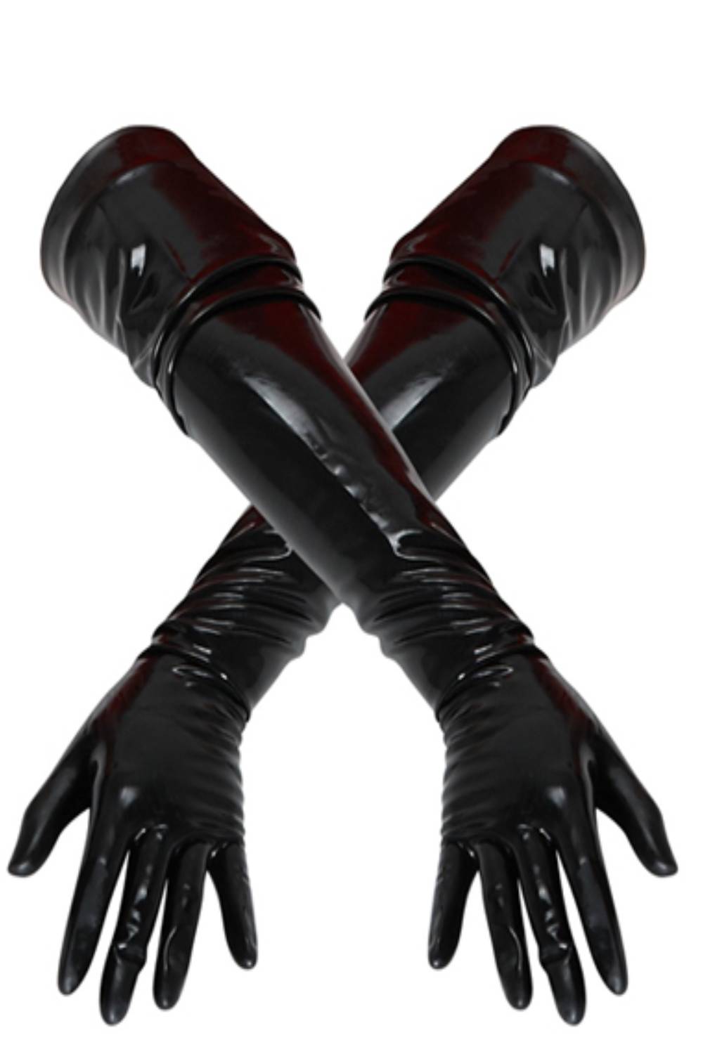 Black latex gloves