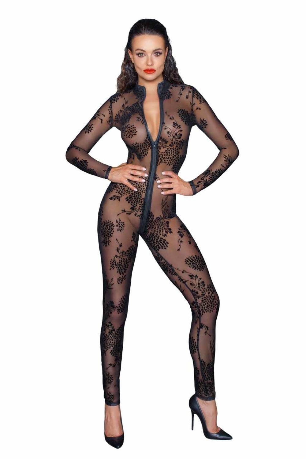 Fucking Fabulous Gaze-Jumpsuit mit Flockdruck