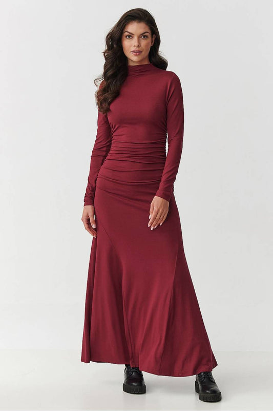 Bordeauxrotes Maxikleid