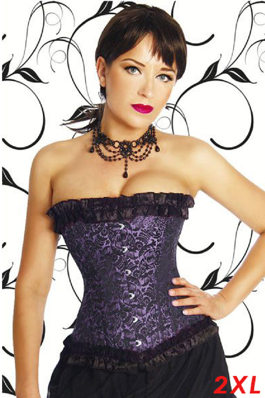 Half-bust Corset black-purple