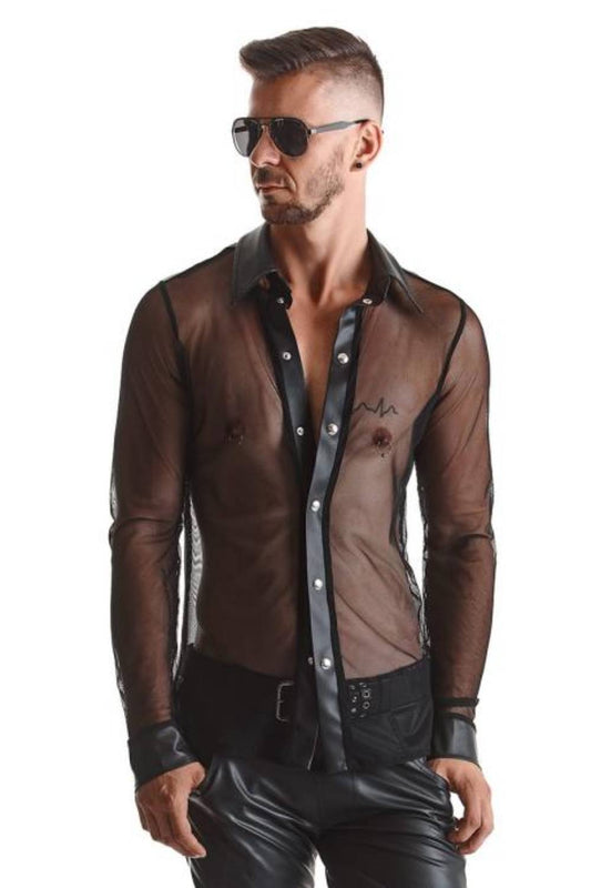 Herren-Mesh-Slim-Fit-Hemd RFP