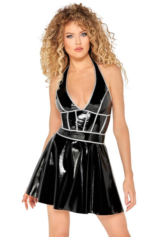Lack-Neckholderkleid
