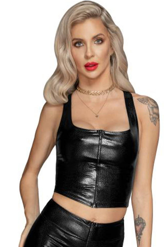 Sexy Boudoir-Top mit Schlangenmuster