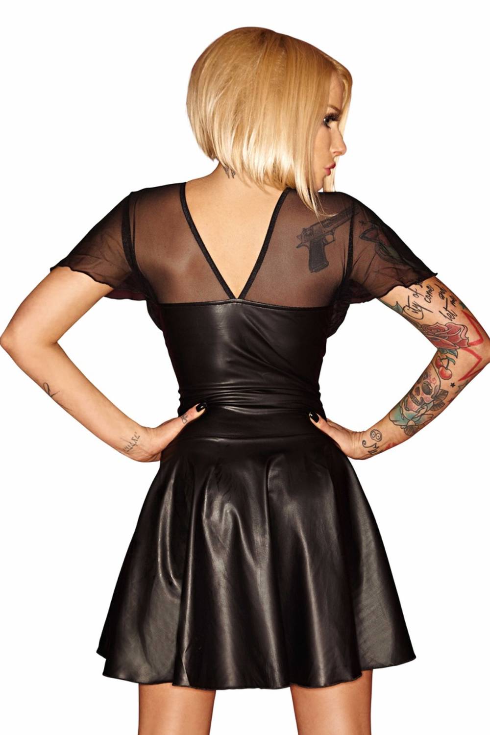 Matt wetlook dress