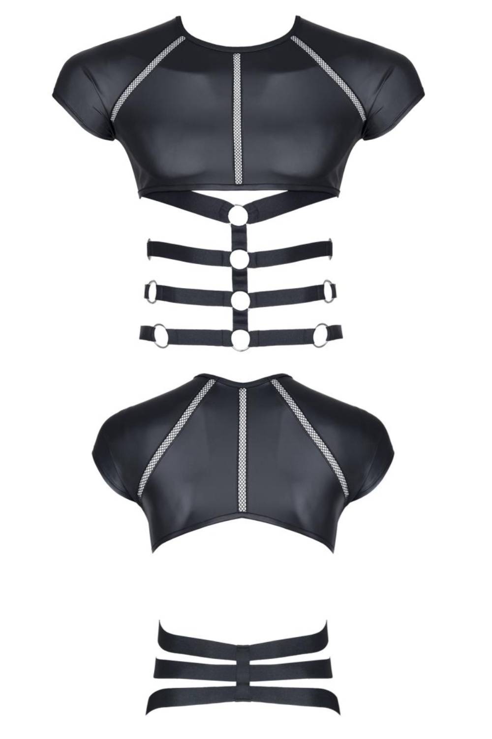 Sexy Herren Wetlook Harness T-Shirt