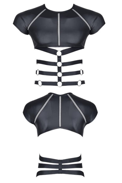 Sexy Herren Wetlook Harness T-Shirt