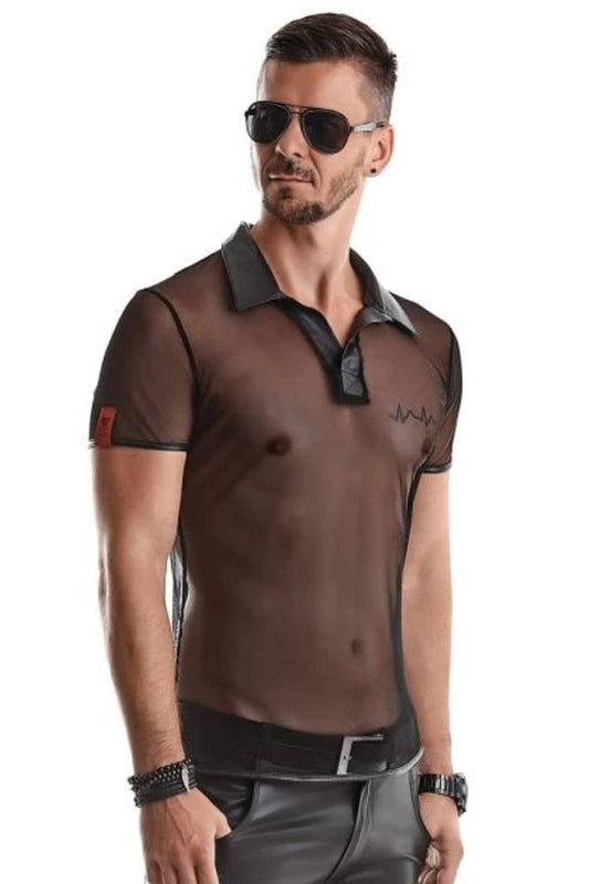 Transparentes Poloshirt für Herren