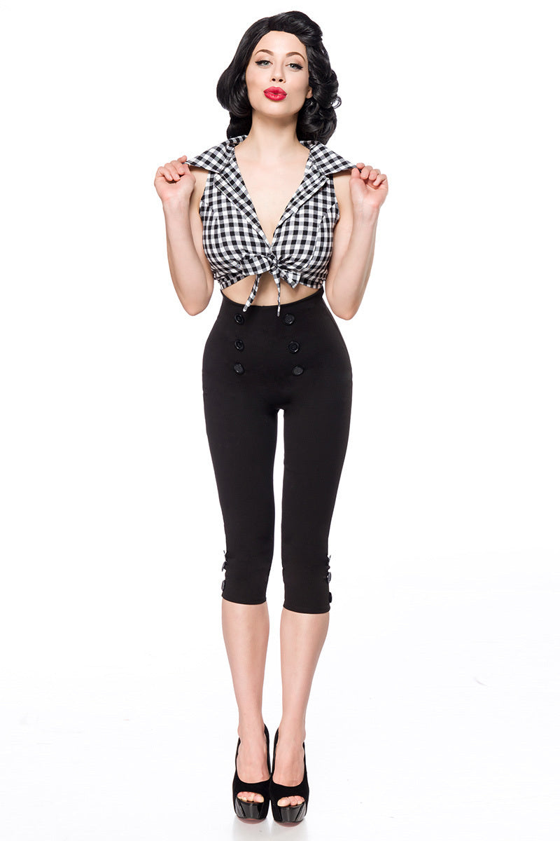 Retro 50s Capri leggings black