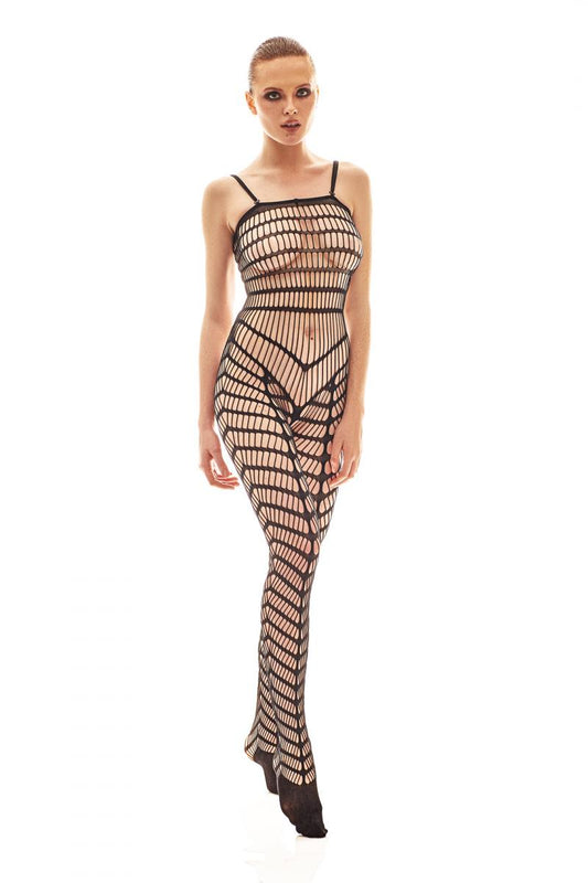 Transparente Bodystockings mit Muster