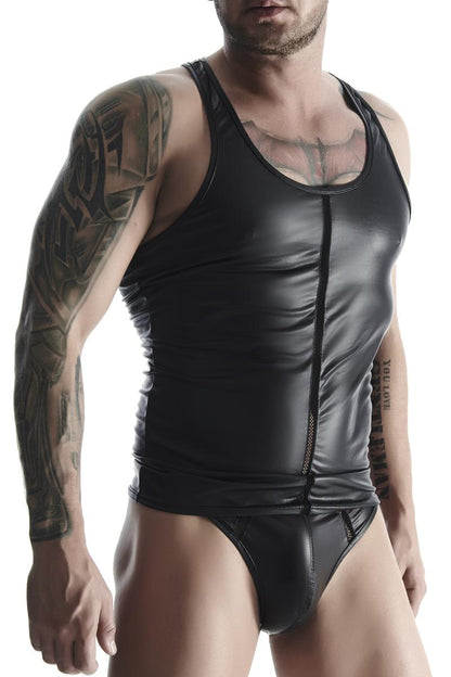 Men's Razorback Muscle Tank Top Black