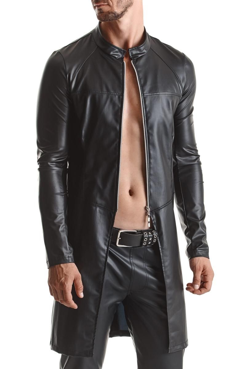 Langer Herrenmantel im Wetlook